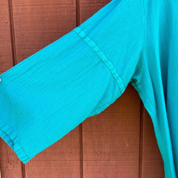 🌺MARIA DE GUADALAJARA 100% COTTON 3/4 Sleeve Tunic Top - Picture 5 of 6